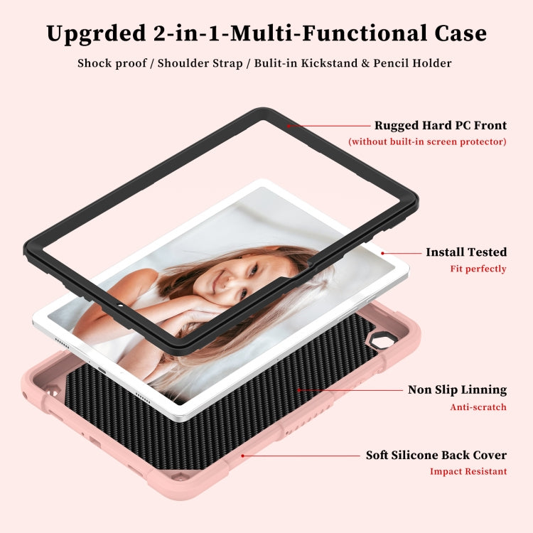 For Samsung Galaxy Tab A9+ Butterfly Kickstand Heavy Duty Hard Rugged Tablet Case(Rose Pink) - Galaxy Tab A9+ by buy2fix | Online Shopping UK | buy2fix