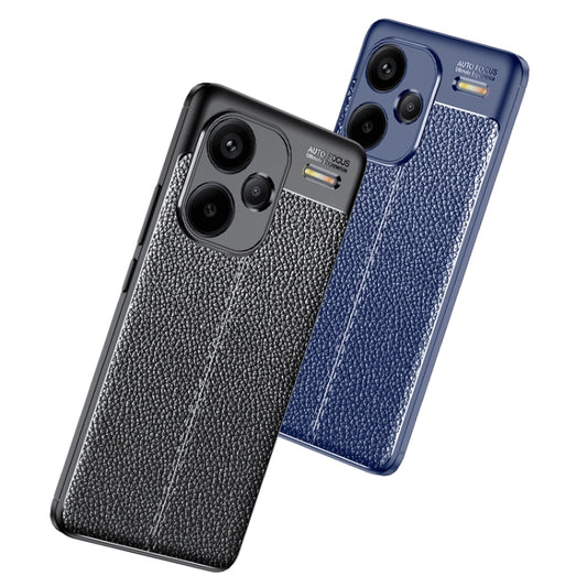 For Xiaomi Redmi Note 13 Pro+ Litchi Texture Shockproof TPU Phone Case(Black) by buy2fix