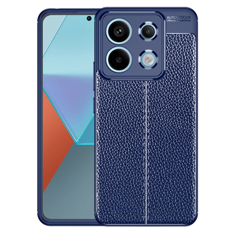 For Xiaomi Redmi Note 13 Pro Litchi Texture Shockproof TPU Phone Case(Blue) - Note 13 Pro Cases by buy2fix | Online Shopping UK | buy2fix