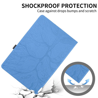 For iPad Pro 11 2022 / 2021 / 2020 Tree Life Embossed Rotation Leather Smart Tablet Case(Blue) - iPad Pro 11 (2022/2021) Cases by buy2fix | Online Shopping UK | buy2fix