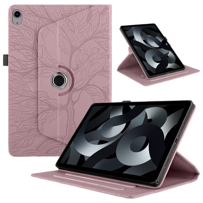 For iPad 2025 / 2022 Tree Life Embossed Rotation Leather Smart Tablet Case(Rose Gold) - iPad 2025 / 2022 Cases by buy2fix | Online Shopping UK | buy2fix