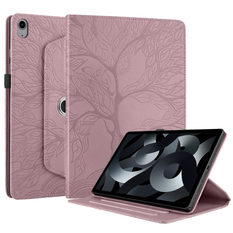 For iPad 2025 / 2022 Tree Life Embossed Rotation Leather Smart Tablet Case(Rose Gold) - iPad 2025 / 2022 Cases by buy2fix | Online Shopping UK | buy2fix