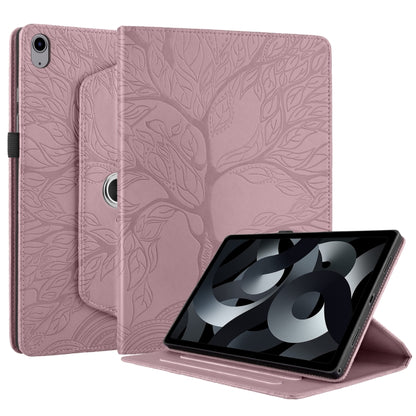 For iPad 2025 / 2022 Tree Life Embossed Rotation Leather Smart Tablet Case(Rose Gold) - iPad 2025 / 2022 Cases by buy2fix | Online Shopping UK | buy2fix