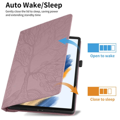 For iPad 2025 / 2022 Tree Life Embossed Rotation Leather Smart Tablet Case(Rose Gold) - iPad 2025 / 2022 Cases by buy2fix | Online Shopping UK | buy2fix