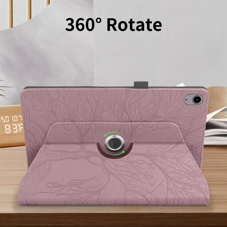 For iPad 2025 / 2022 Tree Life Embossed Rotation Leather Smart Tablet Case(Rose Gold) - iPad 2025 / 2022 Cases by buy2fix | Online Shopping UK | buy2fix
