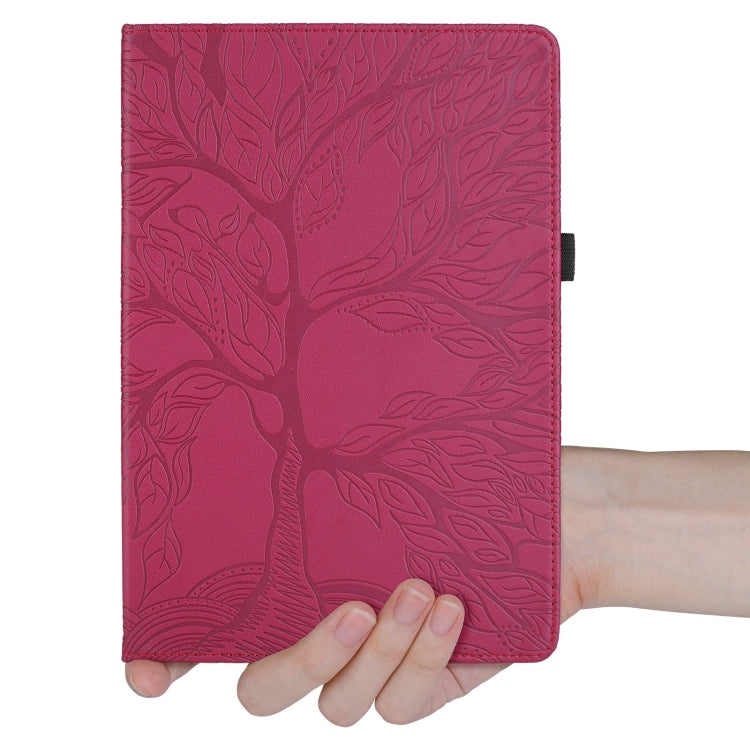 For Xiaomi Redmi Pad Pro 12.1 Tree Life Embossed Rotation Leather Smart Tablet Case(Red) - More Tablet Cases by buy2fix | Online Shopping UK | buy2fix