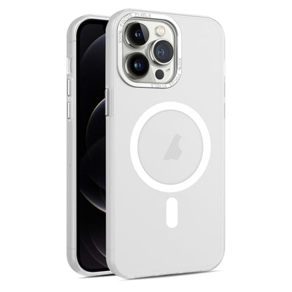 For iPhone 12 Pro Max MagSafe Frosted Translucent Mist Phone Case(White) - iPhone 12 Pro Max Cases by buy2fix | Online Shopping UK | buy2fix