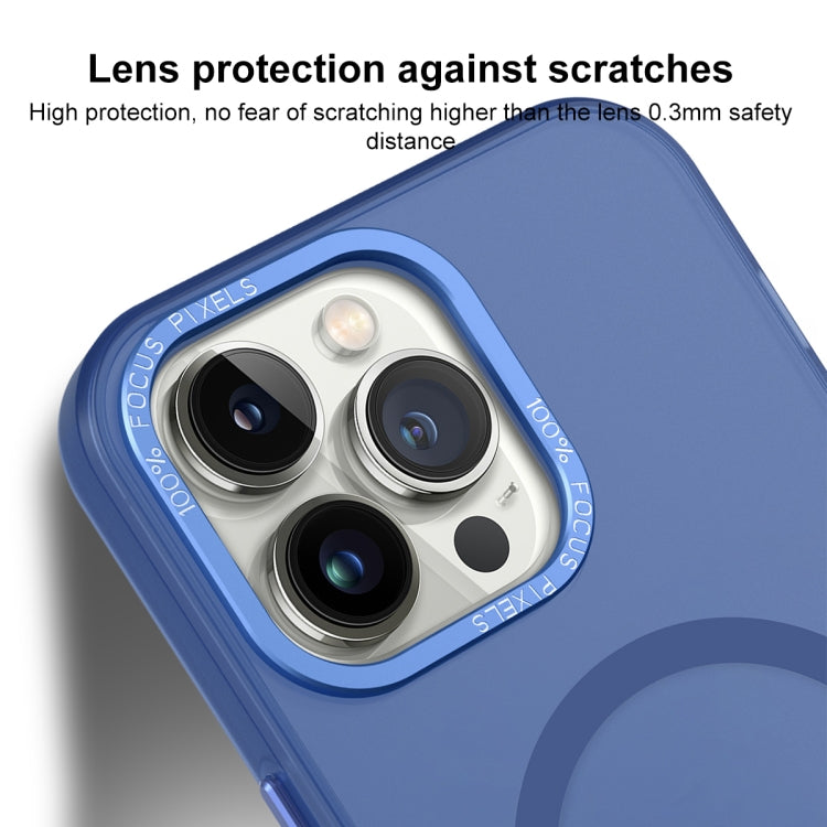 For iPhone 15 MagSafe Frosted Translucent Mist Phone Case(Royal Blue) - iPhone 15 Cases by buy2fix | Online Shopping UK | buy2fix