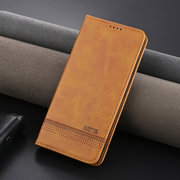 For OPPO Find X7 AZNS Magnetic Calf Texture Flip Leather Phone Case(Light Brown) - Find X7 Cases by AZNS | Online Shopping UK | buy2fix