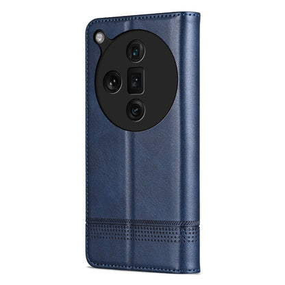 For OPPO Find X7 Ultra AZNS Magnetic Calf Texture Flip Leather Phone Case(Dark Blue) - Find X7 Ultra Cases by AZNS | Online Shopping UK | buy2fix