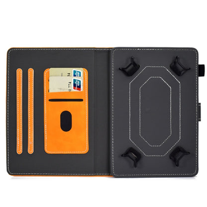 For 7 inch Tablet PC Universal Cowhide Texture Horizontal Flip Leather Case with Holder & Card Slots & Pen Slot(Khaki) - 7 inch by buy2fix | Online Shopping UK | buy2fix