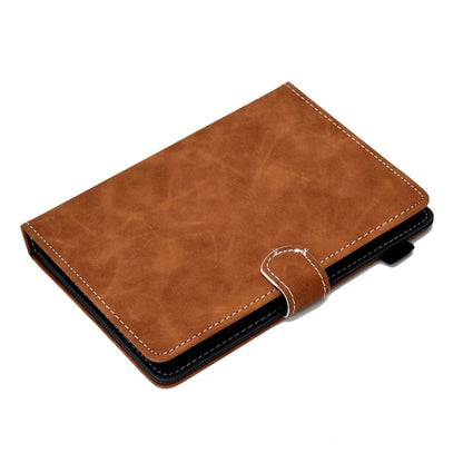 For 7 inch Tablet PC Universal Cowhide Texture Horizontal Flip Leather Case with Holder & Card Slots & Pen Slot(Brown) - 7 inch by buy2fix | Online Shopping UK | buy2fix
