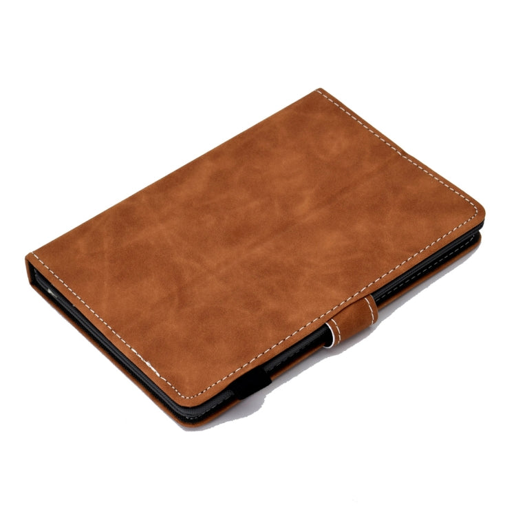 For 7 inch Tablet PC Universal Cowhide Texture Horizontal Flip Leather Case with Holder & Card Slots & Pen Slot(Brown) - 7 inch by buy2fix | Online Shopping UK | buy2fix