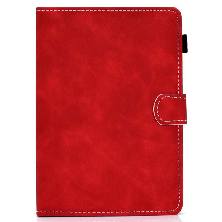 For 7 inch Tablet PC Universal Cowhide Texture Horizontal Flip Leather Case with Holder & Card Slots & Pen Slot(Red) - 7 inch by buy2fix | Online Shopping UK | buy2fix