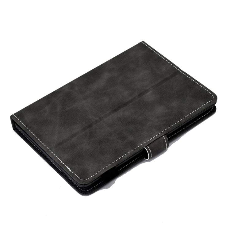 For 7 inch Tablet PC Universal Cowhide Texture Horizontal Flip Leather Case with Holder & Card Slots & Pen Slot(Grey) - 7 inch by buy2fix | Online Shopping UK | buy2fix