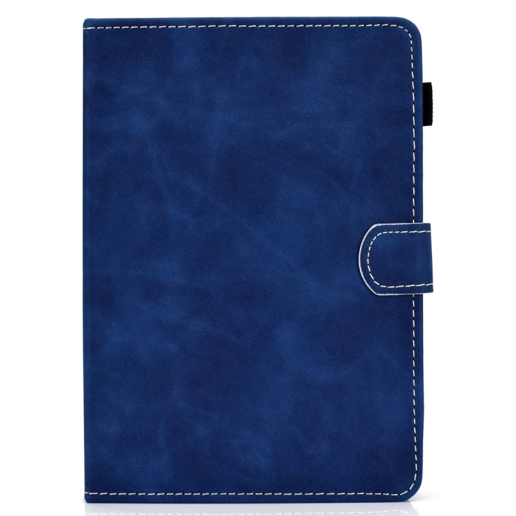 For 7 inch Tablet PC Universal Cowhide Texture Horizontal Flip Leather Case with Holder & Card Slots & Pen Slot(Blue) - 7 inch by buy2fix | Online Shopping UK | buy2fix