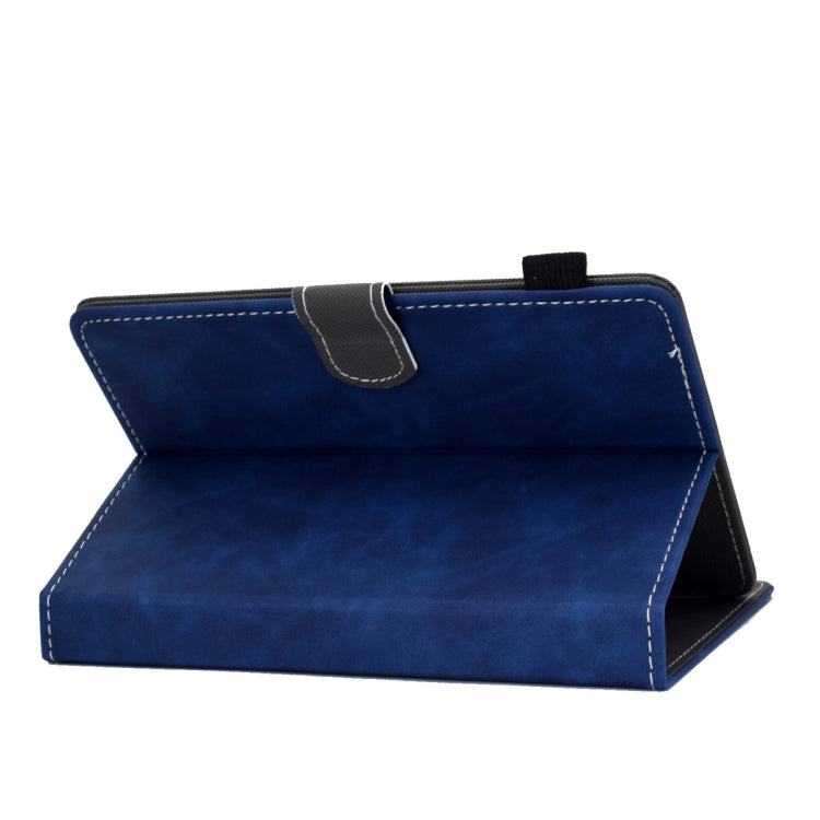 For 7 inch Tablet PC Universal Cowhide Texture Horizontal Flip Leather Case with Holder & Card Slots & Pen Slot(Blue) - 7 inch by buy2fix | Online Shopping UK | buy2fix