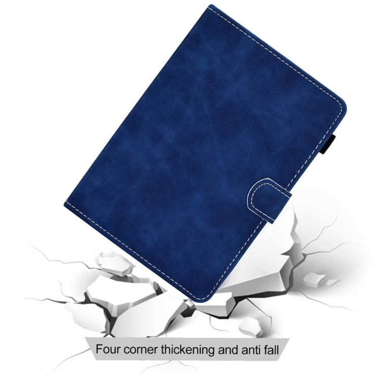 For 7 inch Tablet PC Universal Cowhide Texture Horizontal Flip Leather Case with Holder & Card Slots & Pen Slot(Blue) - 7 inch by buy2fix | Online Shopping UK | buy2fix