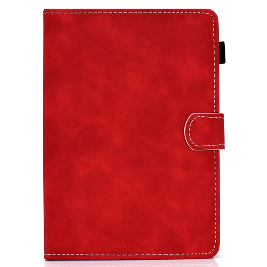 For 8 inch Tablet PC Universal Cowhide Texture Horizontal Flip Leather Case with Holder & Card Slots & Pen Slot(Red) - 8 inch by buy2fix | Online Shopping UK | buy2fix
