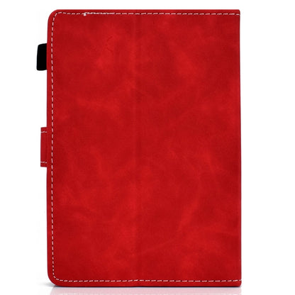 For 10 inch Tablet PC Universal Cowhide Texture Horizontal Flip Leather Case with Holder & Card Slots & Pen Slot(Red) - 8 inch by buy2fix | Online Shopping UK | buy2fix