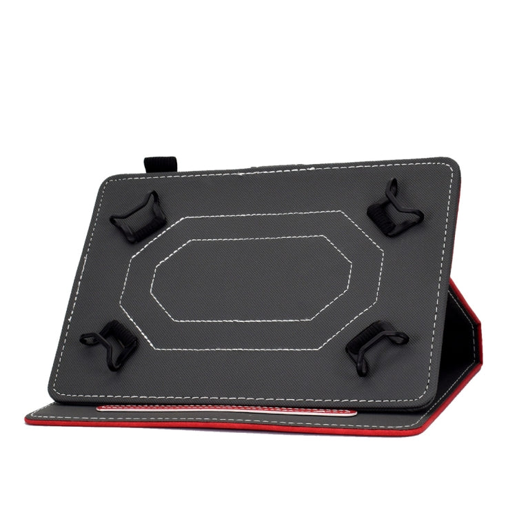 For 10 inch Tablet PC Universal Cowhide Texture Horizontal Flip Leather Case with Holder & Card Slots & Pen Slot(Red) - 8 inch by buy2fix | Online Shopping UK | buy2fix