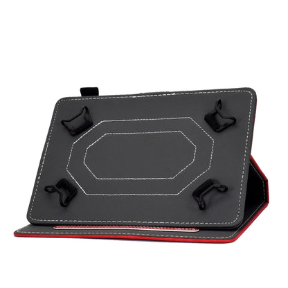 For 10 inch Tablet PC Universal Cowhide Texture Horizontal Flip Leather Case with Holder & Card Slots & Pen Slot(Red) - 8 inch by buy2fix | Online Shopping UK | buy2fix