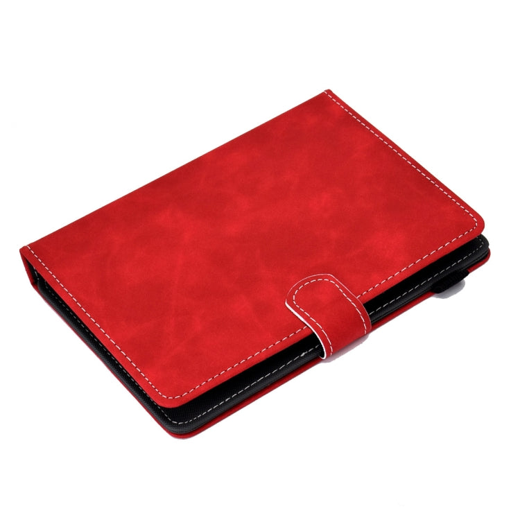 For 10 inch Tablet PC Universal Cowhide Texture Horizontal Flip Leather Case with Holder & Card Slots & Pen Slot(Red) - 8 inch by buy2fix | Online Shopping UK | buy2fix
