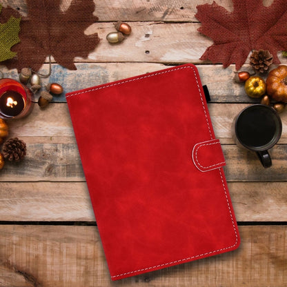 For 10 inch Tablet PC Universal Cowhide Texture Horizontal Flip Leather Case with Holder & Card Slots & Pen Slot(Red) - 8 inch by buy2fix | Online Shopping UK | buy2fix