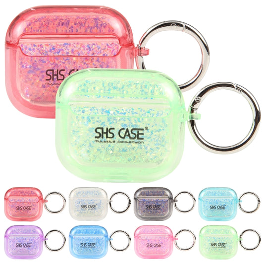For AirPods 3 Flash Diamond Epoxy Bluetooth Earphone Protective Case(Pink) by buy2fix