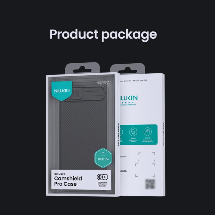 For iPhone 16e NILLKIN CamShield Pro PC Phone Case(Black) - iPhone 16e Cases by NILLKIN | Online Shopping UK | buy2fix
