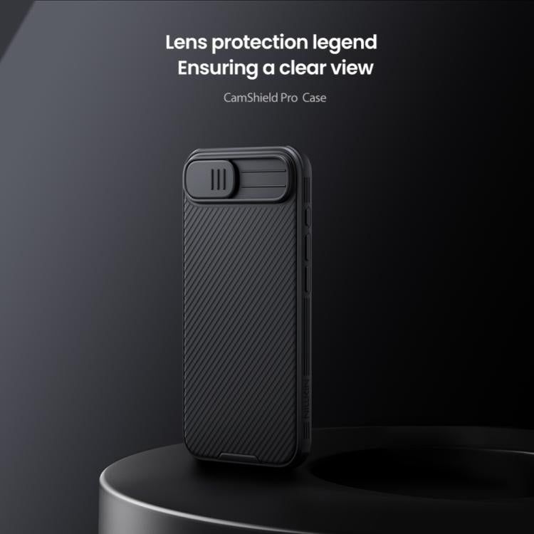 For iPhone 16e NILLKIN CamShield Pro PC Phone Case(Black) - iPhone 16e Cases by NILLKIN | Online Shopping UK | buy2fix