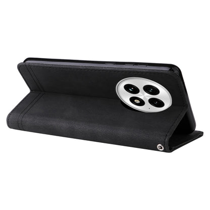 For OnePlus 13 Skin Feel Life Tree Metal Button Leather Phone Case(Black) by buy2fix