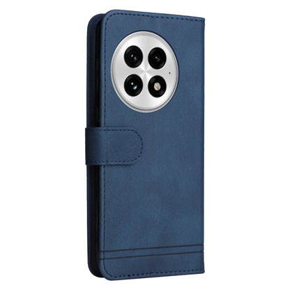 For OnePlus 13 Skin Feel Life Tree Metal Button Leather Phone Case(Blue) by buy2fix