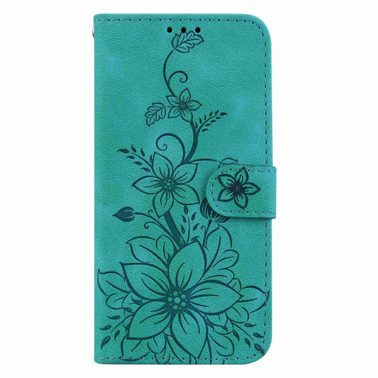 For OnePlus 11 Lily Embossed Leather Phone Case(Green) by buy2fix