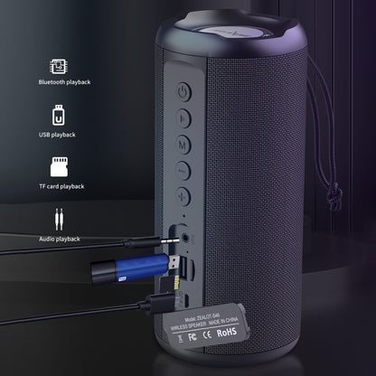 Zealot S46 TWS Portable Wireless Bluetooth Speaker with Colorful Light(Blue) - Desktop Speaker by ZEALOT | Online Shopping UK | buy2fix