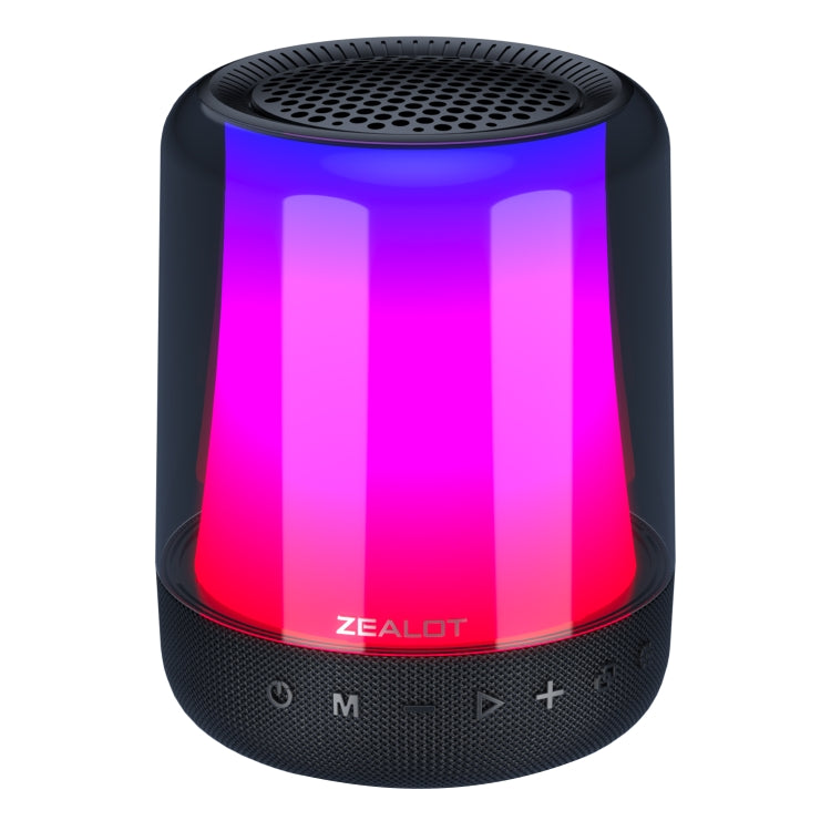 Zealot S66 Portable RGB Light Wireless Bluetooth Speaker Outdoor Subwoofer(Black) - Desktop Speaker by ZEALOT | Online Shopping UK | buy2fix