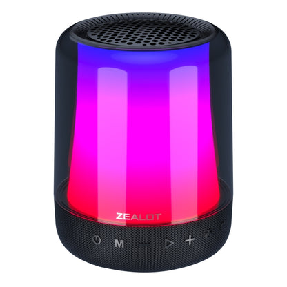 Zealot S66 Portable RGB Light Wireless Bluetooth Speaker Outdoor Subwoofer(Black) - Desktop Speaker by ZEALOT | Online Shopping UK | buy2fix
