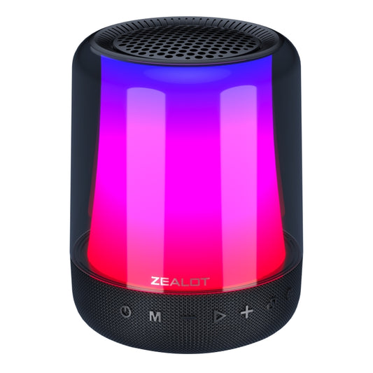 Zealot S66 Portable RGB Light Wireless Bluetooth Speaker Outdoor Subwoofer(Black) - Desktop Speaker by ZEALOT | Online Shopping UK | buy2fix