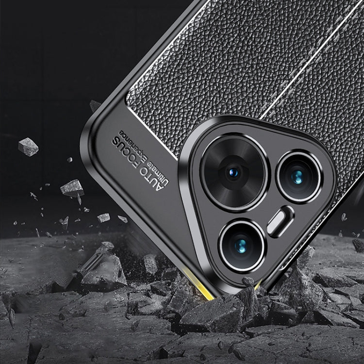 For Huawei Pura 70 Litchi Texture TPU Shockproof Phone Case(Black) by buy2fix