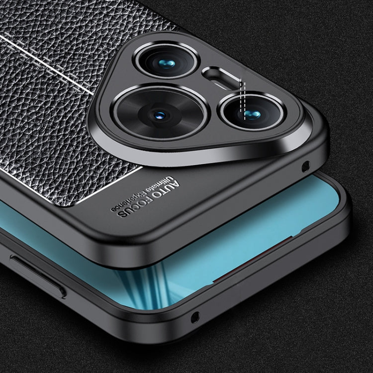 For Huawei Pura 70 Litchi Texture TPU Shockproof Phone Case(Black) by buy2fix
