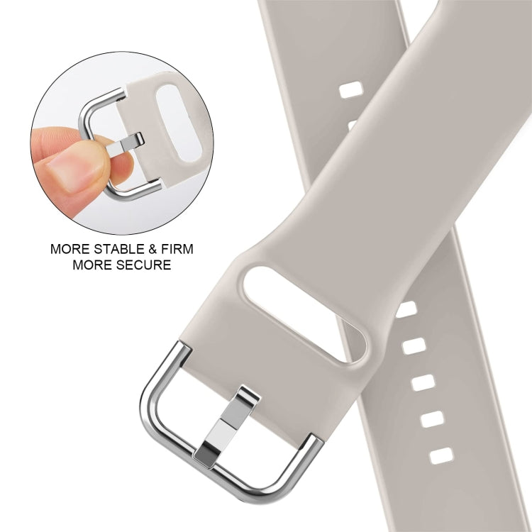 For Apple Watch Series 8 41mm Pin Buckle Silicone Watch Band(Starlight) by buy2fix