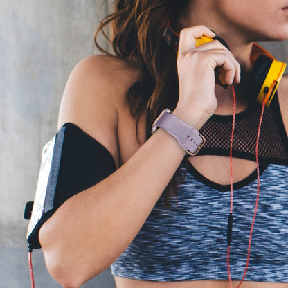 For Apple Watch SE 40mm Pin Buckle Silicone Watch Band(Baby Purple) by buy2fix