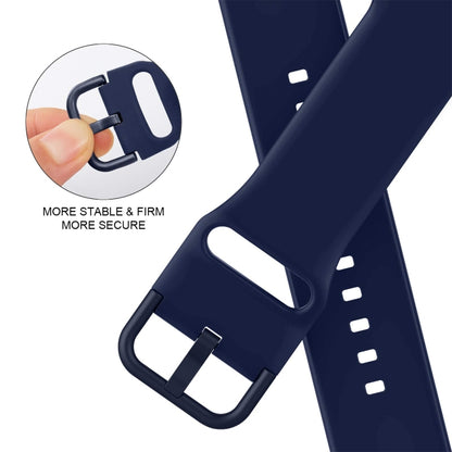 For Apple Watch SE 40mm Pin Buckle Silicone Watch Band(Midnight Blue) - Watch Bands by buy2fix | Online Shopping UK | buy2fix