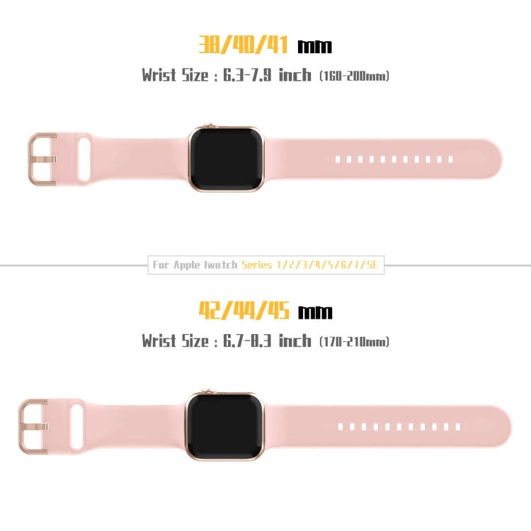 For Apple Watch 5 44mm Pin Buckle Silicone Watch Band(Pink) - Watch Bands by buy2fix | Online Shopping UK | buy2fix