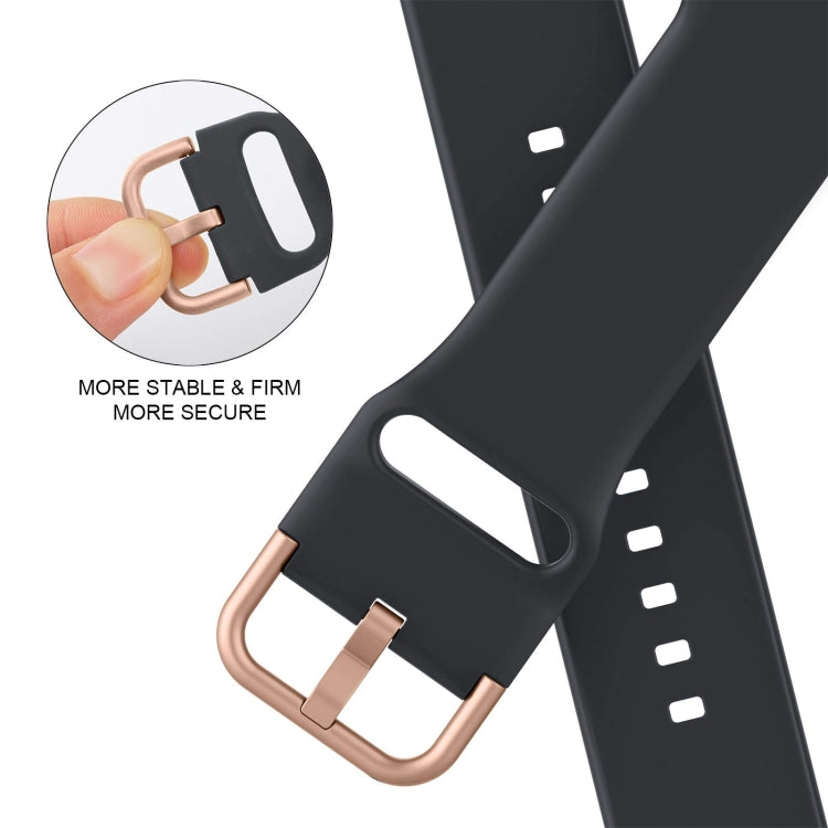 For Apple Watch Series 4 44mm Pin Buckle Silicone Watch Band(Dark Grey) by buy2fix