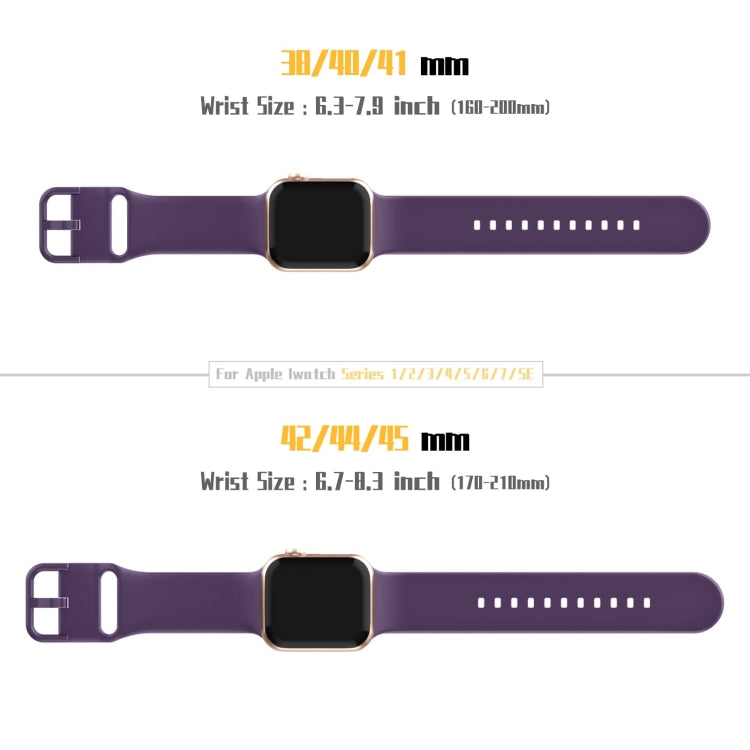 For Apple Watch Series 4 40mm Pin Buckle Silicone Watch Band(Dark Purple) by buy2fix