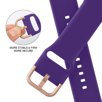 For Apple Watch Series 2 42mm Pin Buckle Silicone Watch Band(Purple) - Watch Bands by buy2fix | Online Shopping UK | buy2fix