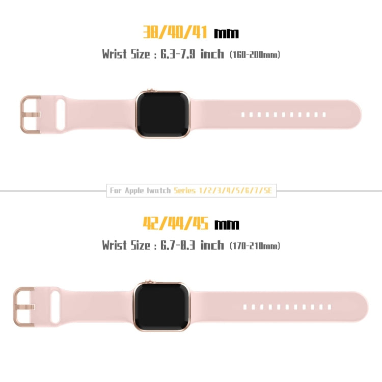 For Apple Watch Series 2 38mm Pin Buckle Silicone Watch Band(Pink Sand) by buy2fix