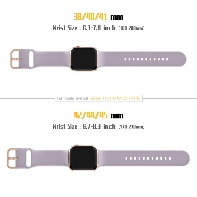 For Apple Watch 42mm Pin Buckle Silicone Watch Band(Baby Purple) by buy2fix