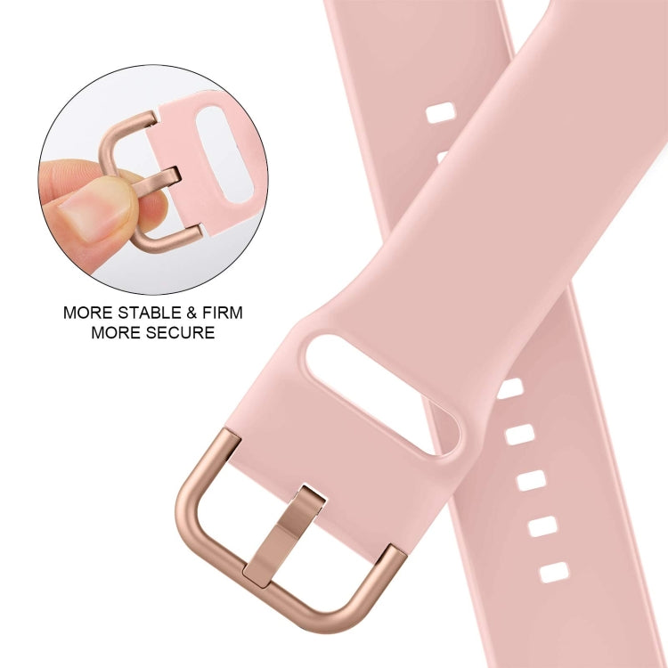 For Apple Watch 38mm Pin Buckle Silicone Watch Band(Pink) by buy2fix